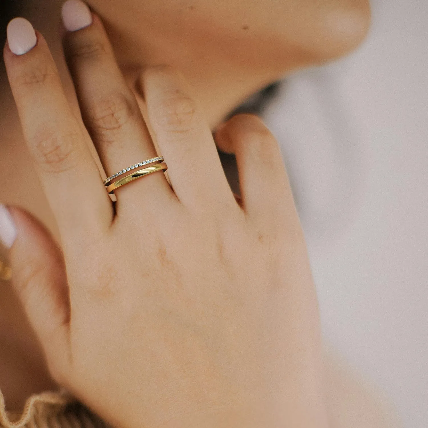 14K Gold Non Tarnish Rings for Women Thick Dainty Effortless Chic Bold Versatile Women Gold Rings 5-9