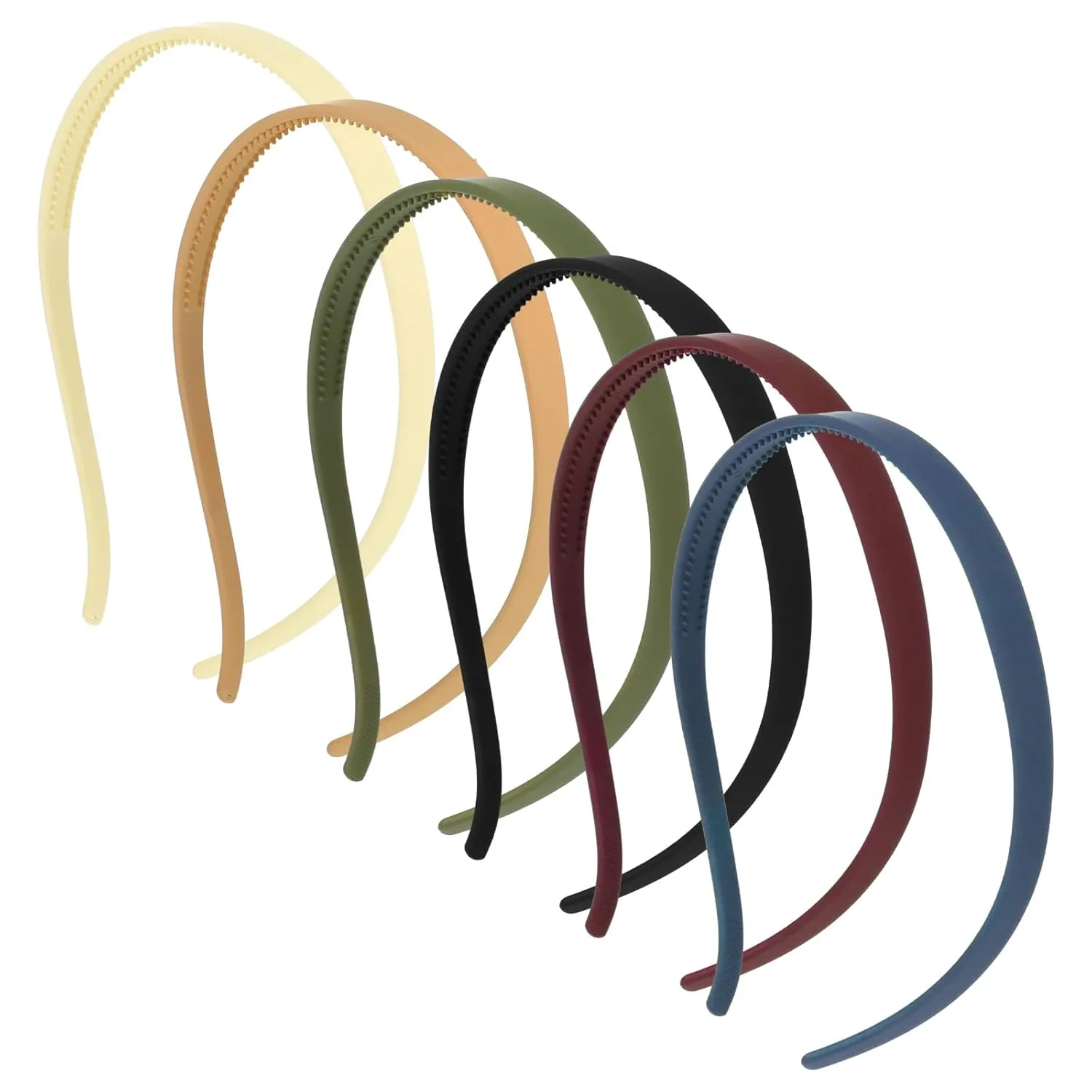 6PCS Glasses Headbands for Women, No Headache Comfortable Resin Thin Hair Band with Teeth, Non Slip Square Sunglasses Headbands for Glasses Wearers, Girls Women Fashion Hair Accessories