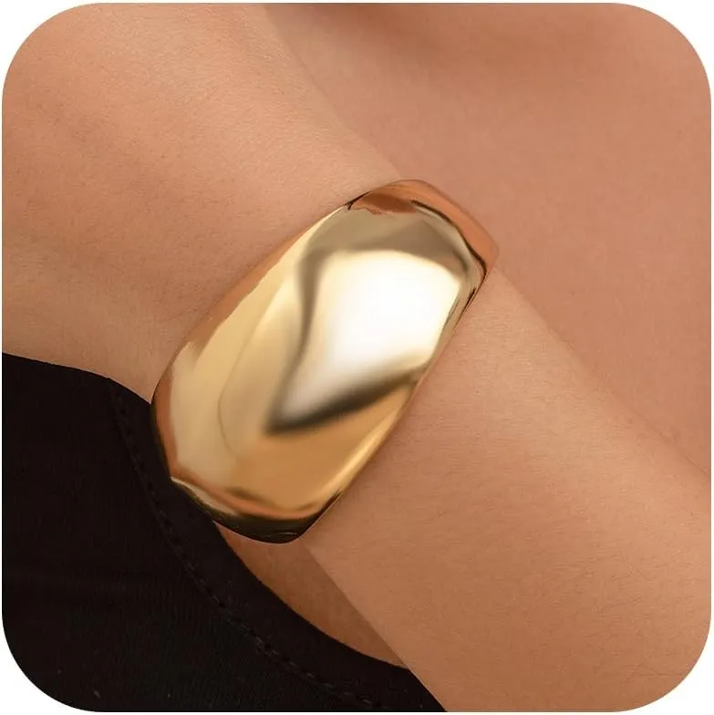 72ore Gold Bangles Bracelets for Women Adjustable Chunky Cuff Bangle Bracelet for Women Trendy 2025