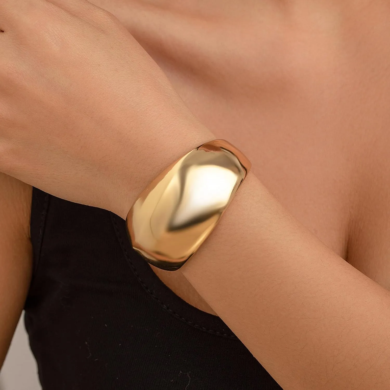 72ore Gold Bangles Bracelets for Women Adjustable Chunky Cuff Bangle Bracelet for Women Trendy 2025