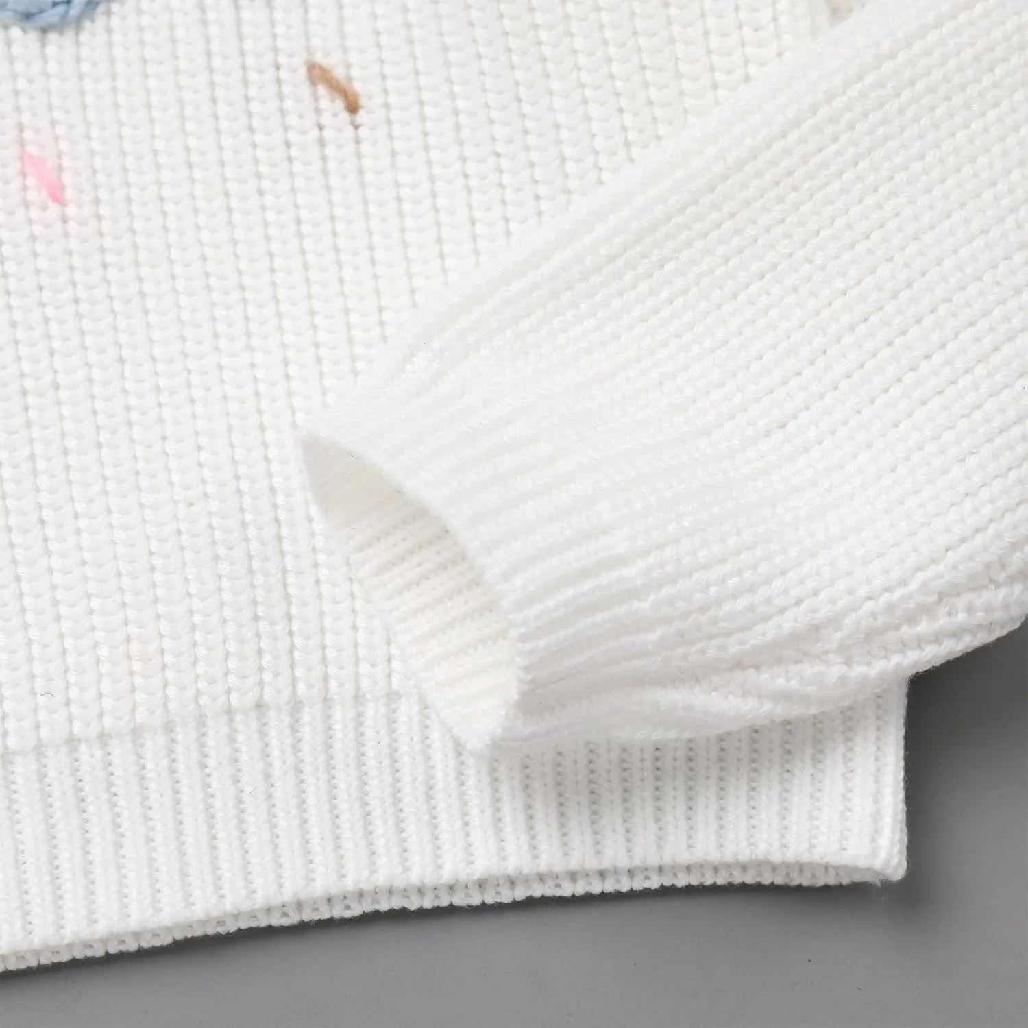 AFAVOM Baby Girls First Birthday Knit Sweater Winter Fall Clothes One Year Birthday Outfit Cake Smash Top Pullover Sweatshirt