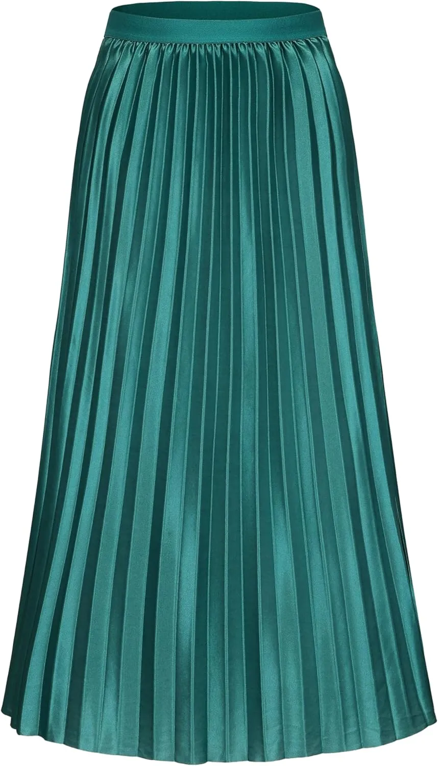 ALCEA ROSEA Women's Pleated Midi Skirt High Waist Knitted Solid Casual Skirt 7855