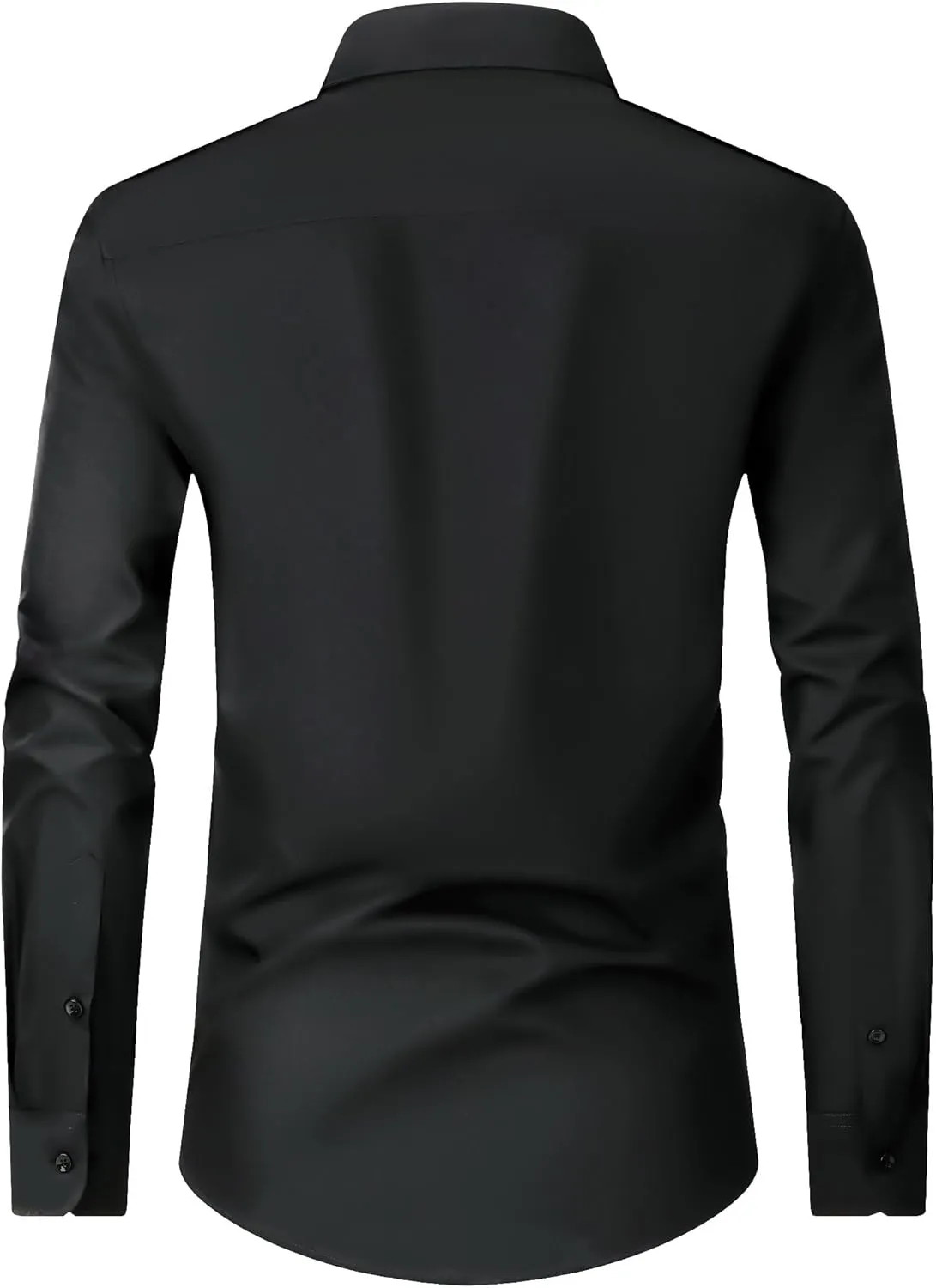 Alimens & Gentle Mens Dress Shirts Long Sleeve Wrinkle-Free Formal Shirts Wedding Dating Business Casual Button Down Shirt