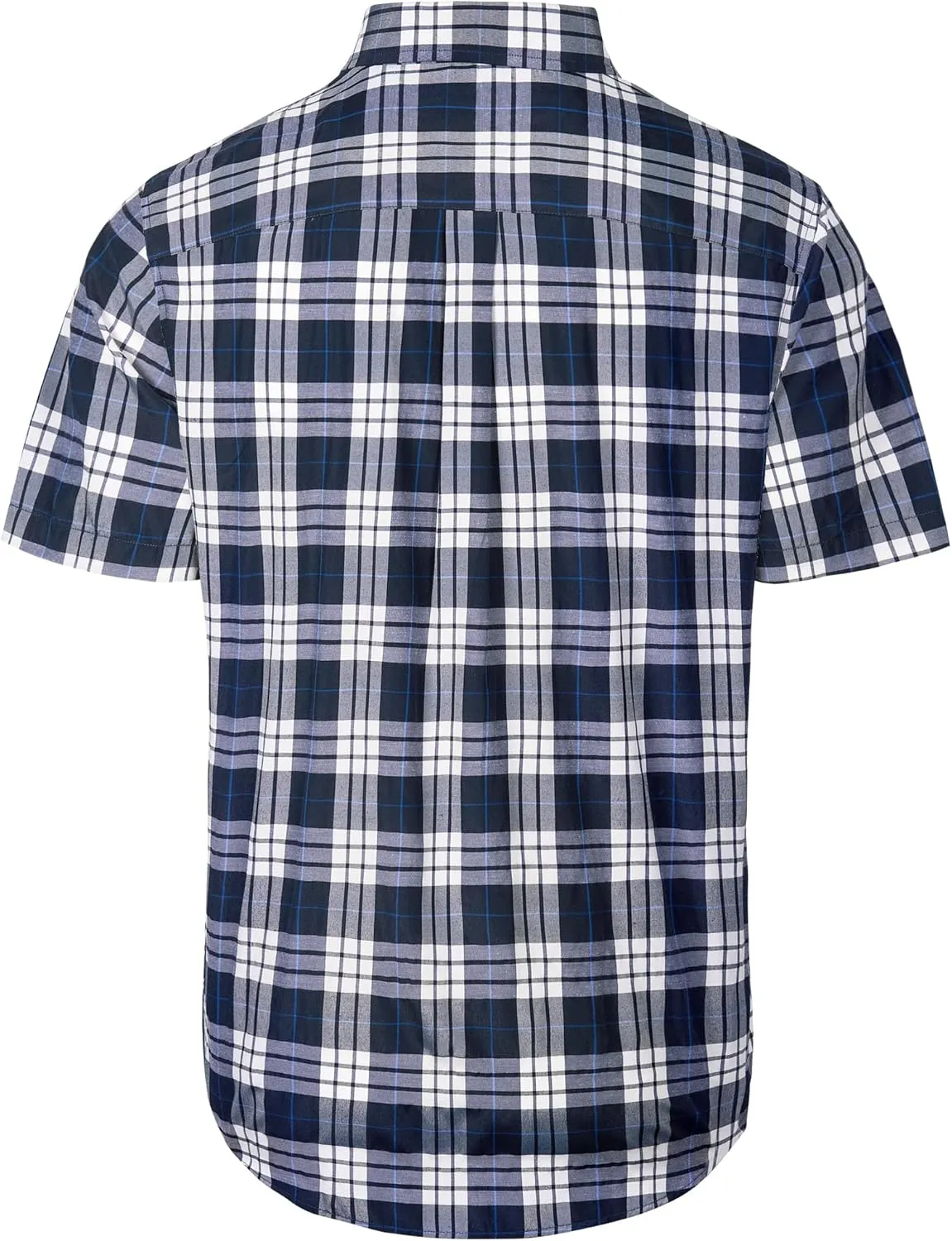 Alimens & Gentle Mens Plaid Short Sleeve Button Down Shirts Cotton Regular Fit Casual Gingham Shirts
