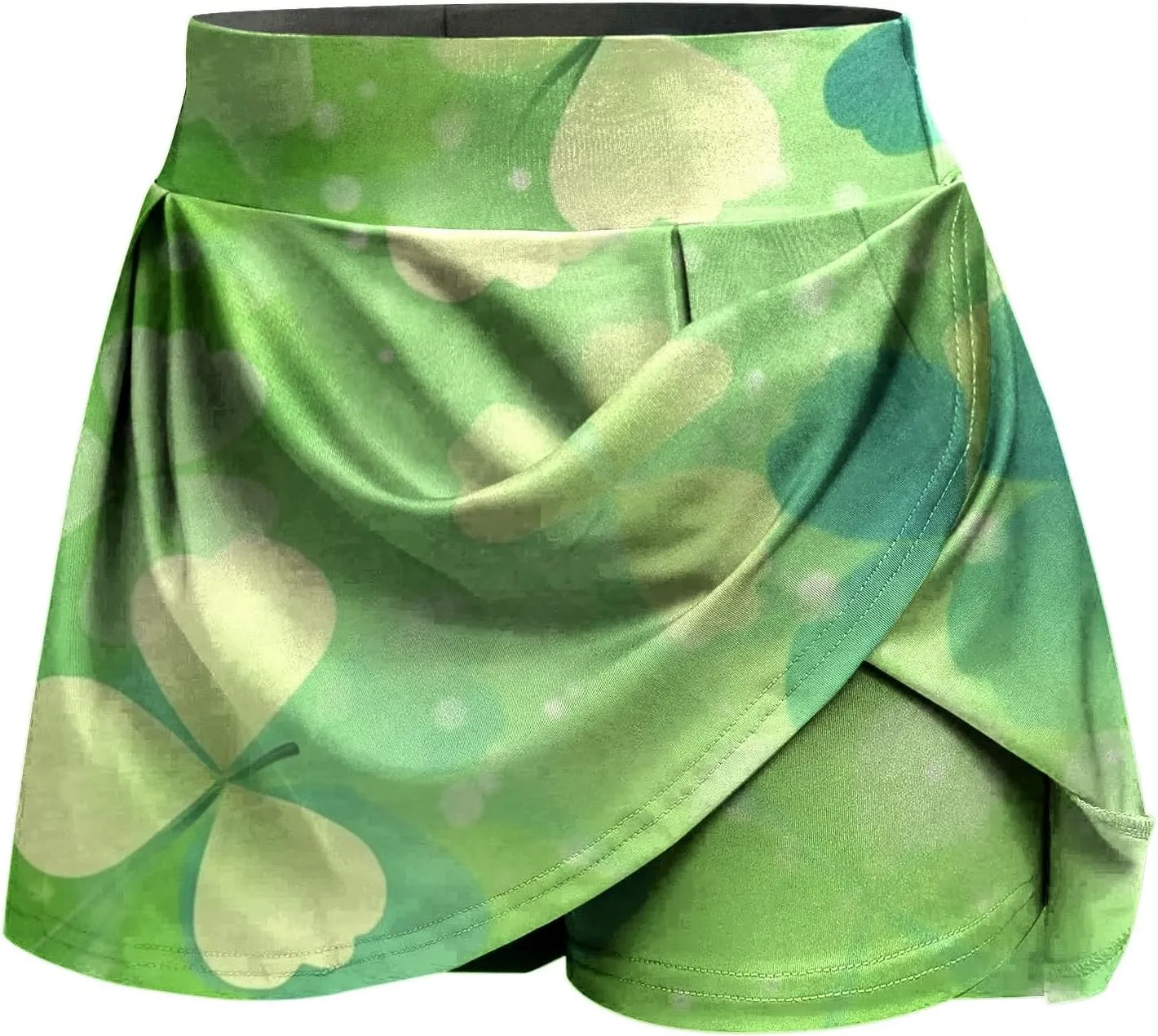 Athletic Skorts for Women St Patricks Day Yoga Skirt High Waisted Tummy Control Shorts Dressy Casual with Pockets