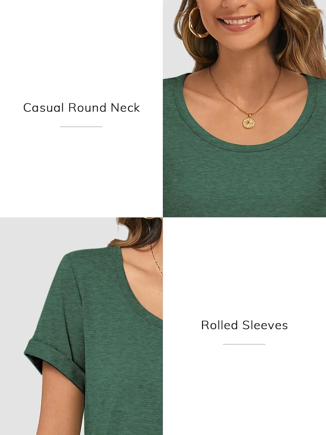 ATHMILE T Shirts Short Sleeve Scoop Neck Tees for Women Fashion Tops Trendy Casual Summer Outfits Clothes 2025