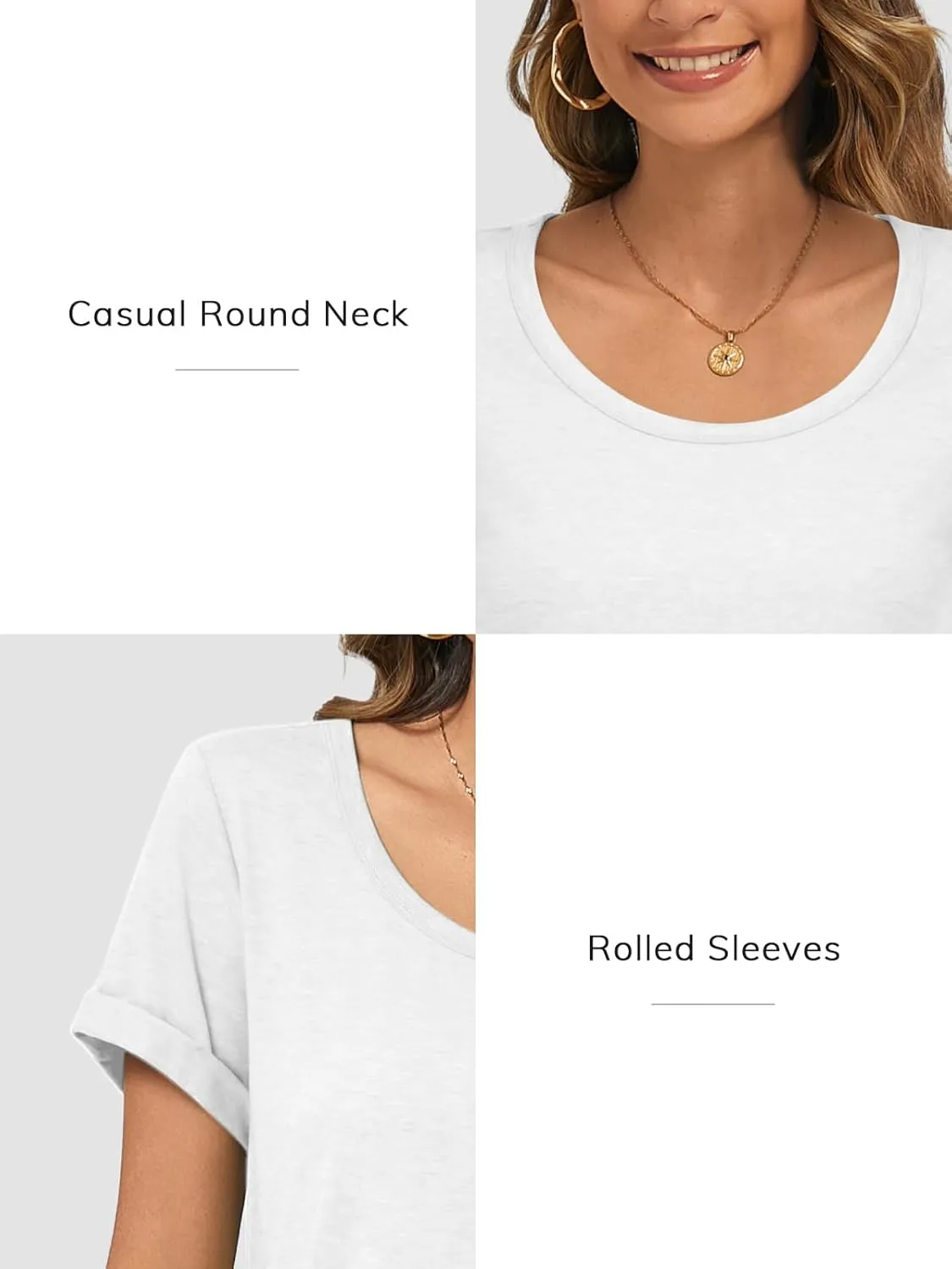 ATHMILE T Shirts Short Sleeve Scoop Neck Tees for Women Fashion Tops Trendy Casual Summer Outfits Clothes 2025
