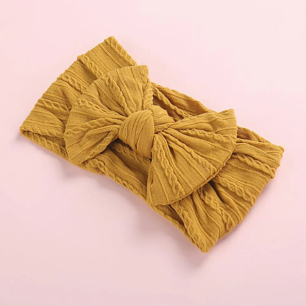 Baby Girls Nylon Bows Headband and Sunglasses Set Cute Hair Bow Headwrap Kid Daisy Flower Sunglasses Party Shower Hair Accessories for Newborn Toddler Infant (Yellow, Standard)