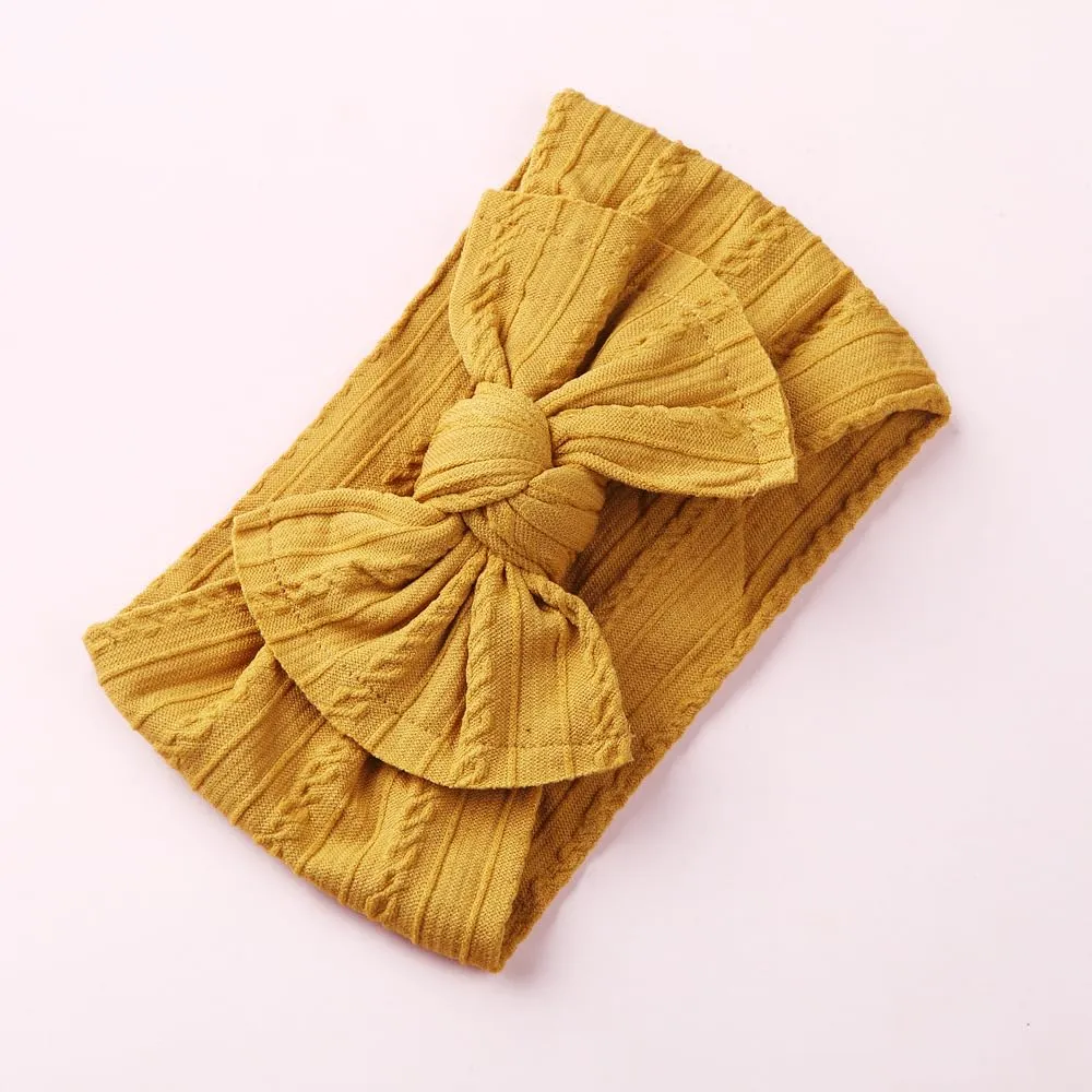 Baby Girls Nylon Bows Headband and Sunglasses Set Cute Hair Bow Headwrap Kid Daisy Flower Sunglasses Party Shower Hair Accessories for Newborn Toddler Infant (Yellow, Standard)