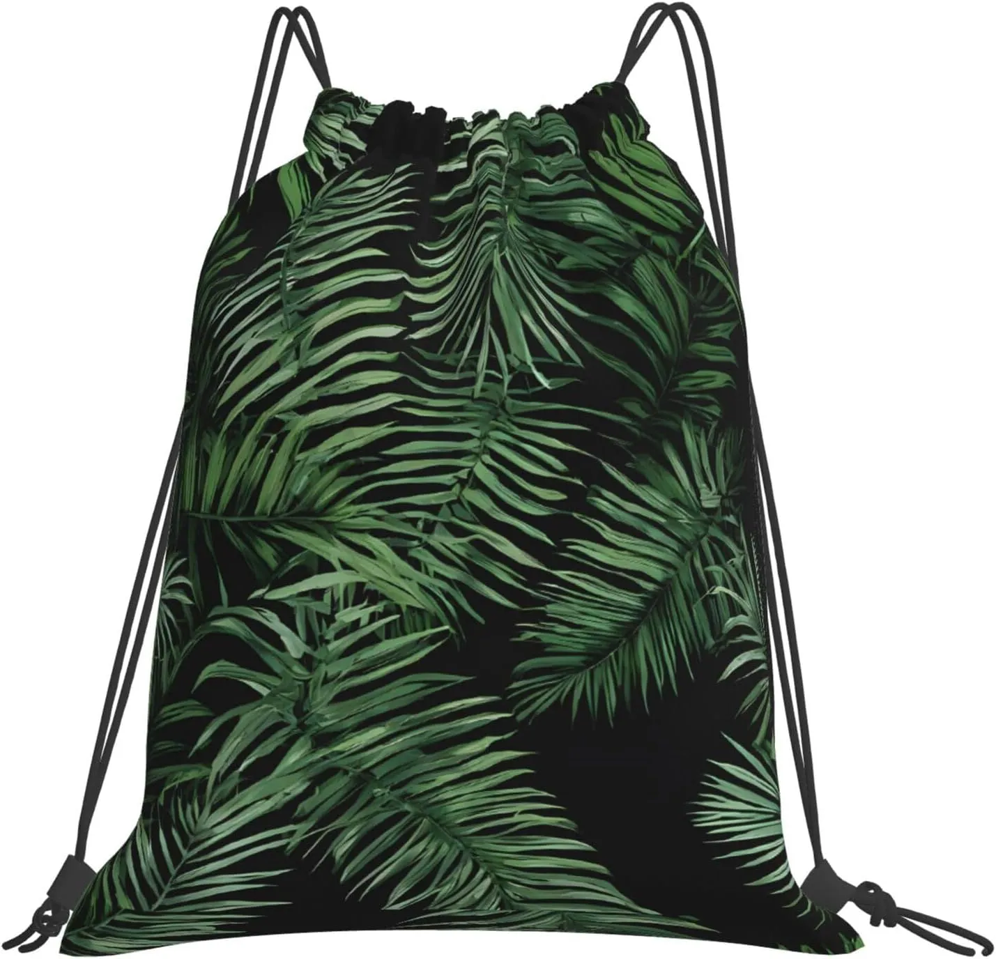 (Banana Leaf Green) Drawstring Backpack Drawstring Gym Bag Foldable Water Drawstring Bags Draw String Back Bag For Shopping Sport Yoga Travel, Swimming, Beach
