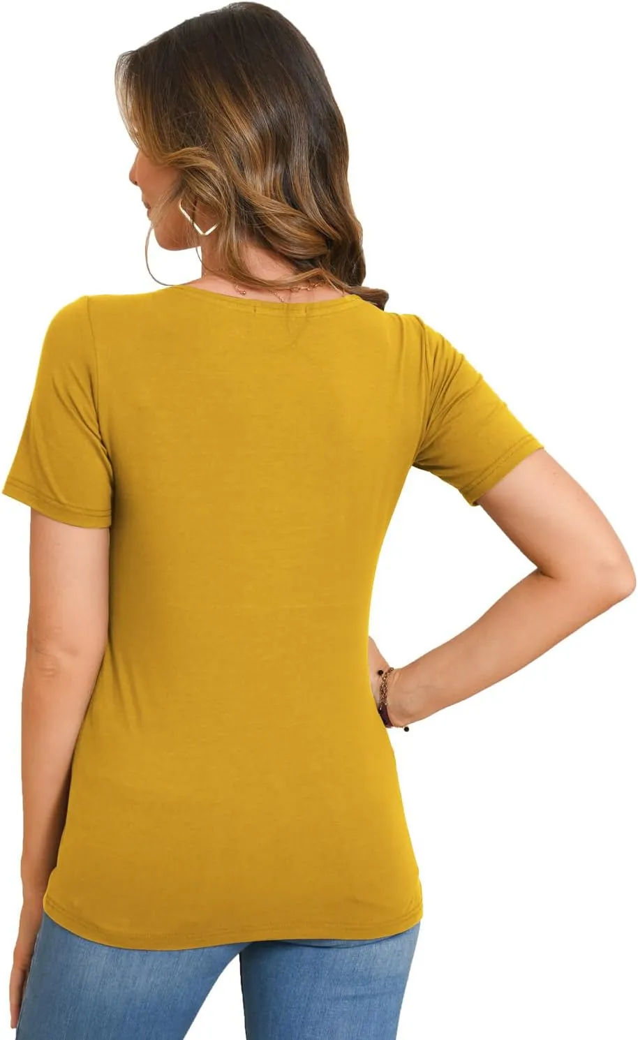 Bearsland Women's 3 Packs Maternity Nursing Tops Short Sleeve Breastfeeding Shirts