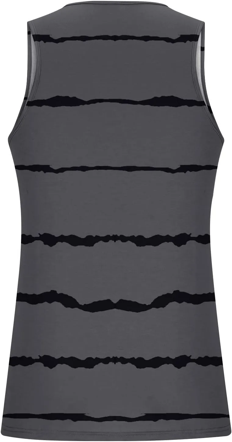 Big and Tall Graphic Tank Tops for Men 2024 Trendy Sleeveless Striped Muscle Tanks Shirts Loose Casual Outfits