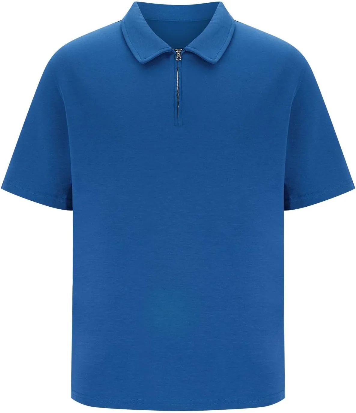 Big and Tall Polo Shirts for Men Cotton Short Sleeve Quarter Zipper Collar Shirts Casual Fashion Oversized Tops