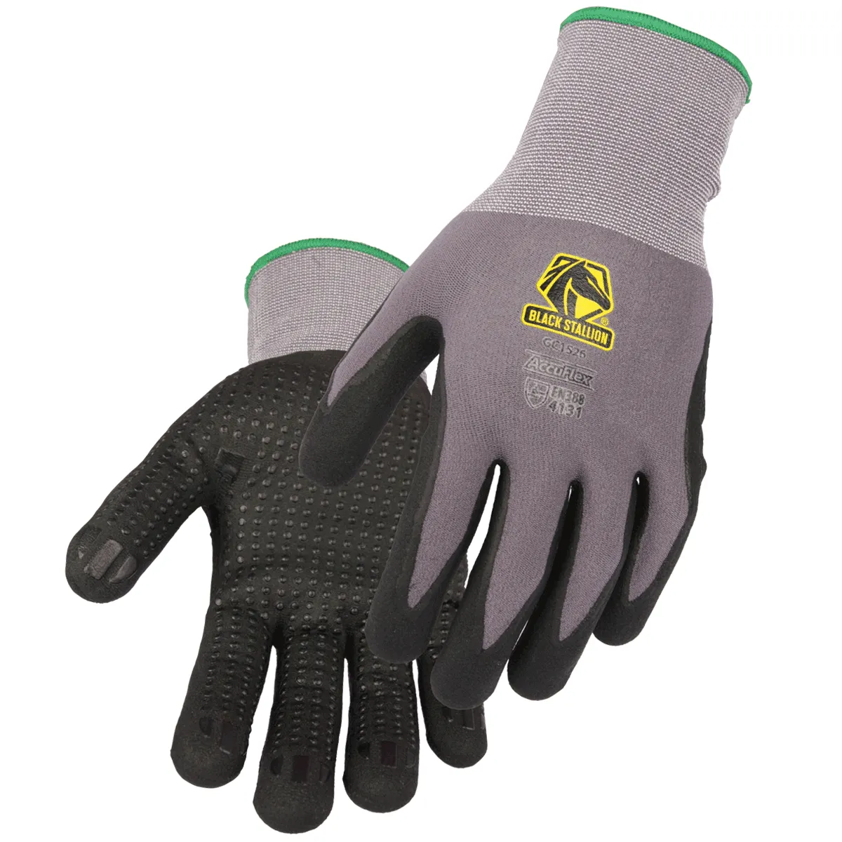 Black Stallion AccuFlex Nitrile Micro-Foam Dot Grip Knit Gloves, 12/pk - GC1526-GB
