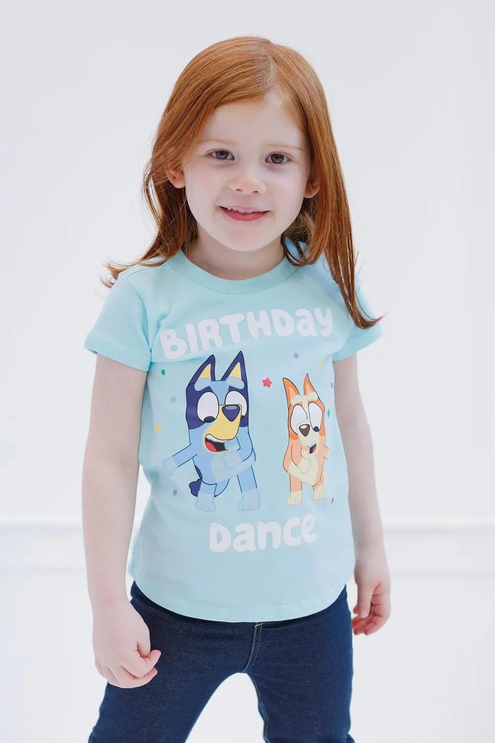 Bluey July 4th Halloween Christmas Birthday School Heart T-Shirt Infant to Big Kid Sizes (12 Months - 10-12)