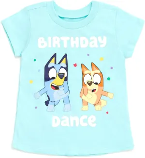 Bluey July 4th Halloween Christmas Birthday School Heart T-Shirt Infant to Big Kid Sizes (12 Months - 10-12)