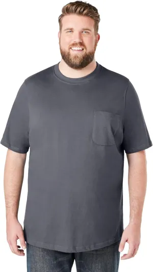 Boulder Creek by Kingsize Men's Big & Tall Heavyweight Pocket Crewneck T-Shirt