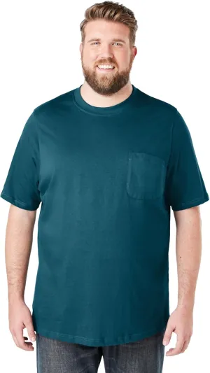 Boulder Creek by Kingsize Men's Big & Tall Heavyweight Pocket Crewneck T-Shirt