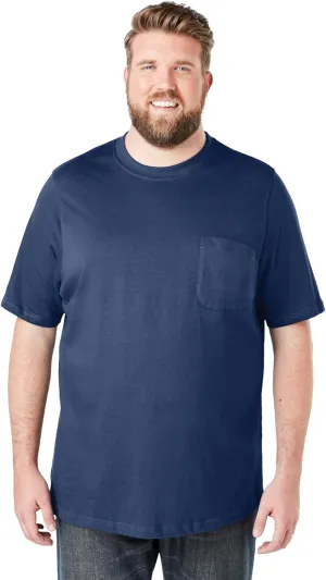 Boulder Creek by Kingsize Men's Big & Tall Heavyweight Pocket Crewneck T-Shirt