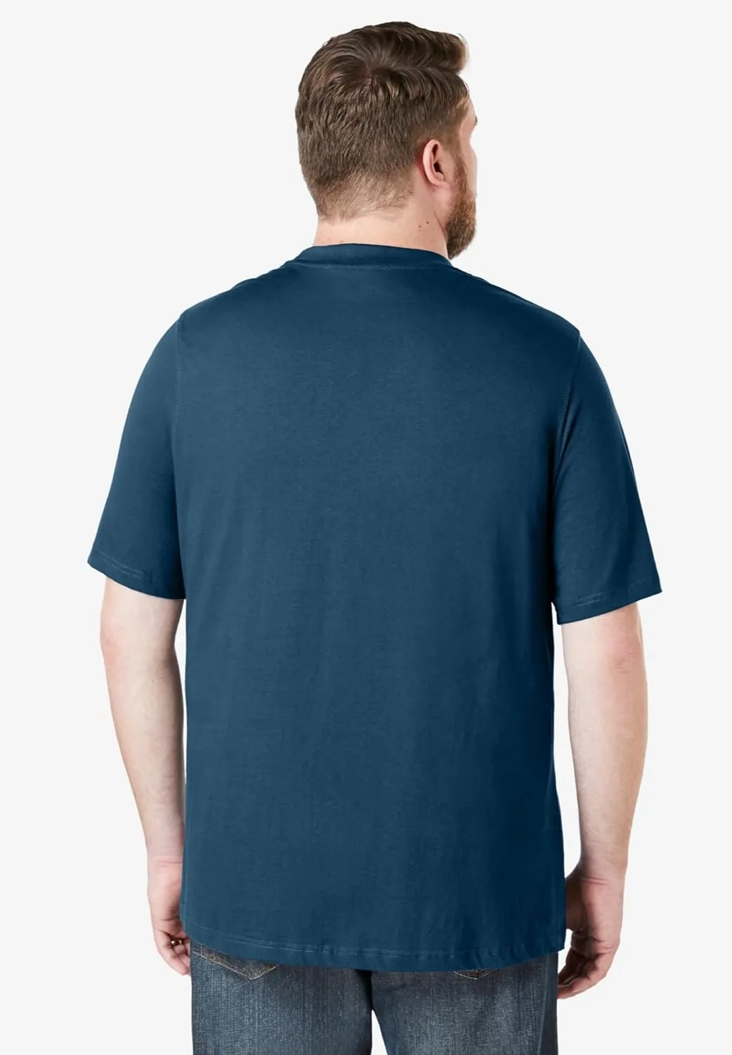 Boulder Creek by Kingsize Men's Big & Tall Heavyweight Pocket Crewneck T-Shirt