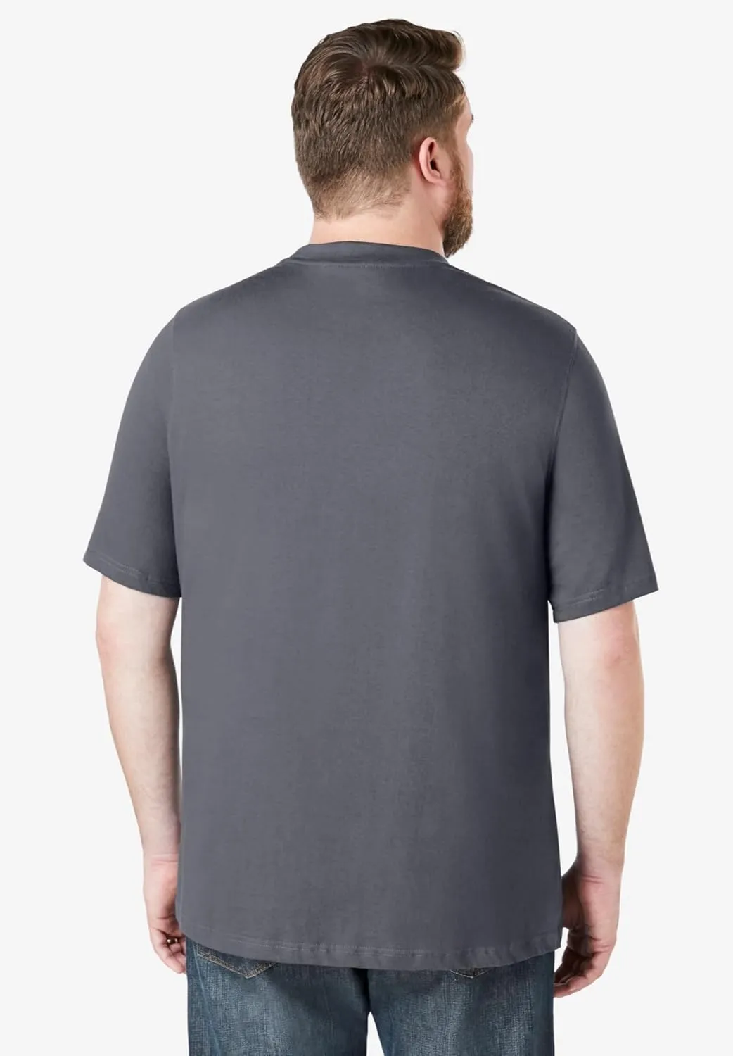 Boulder Creek by Kingsize Men's Big & Tall Heavyweight Pocket Crewneck T-Shirt