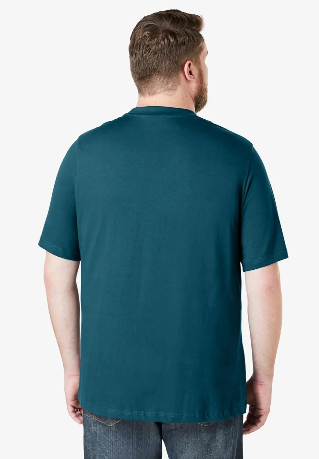 Boulder Creek by Kingsize Men's Big & Tall Heavyweight Pocket Crewneck T-Shirt