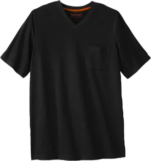 Boulder Creek by Kingsize Men's Big & Tall Heavyweight Pocket V-Neck Tee