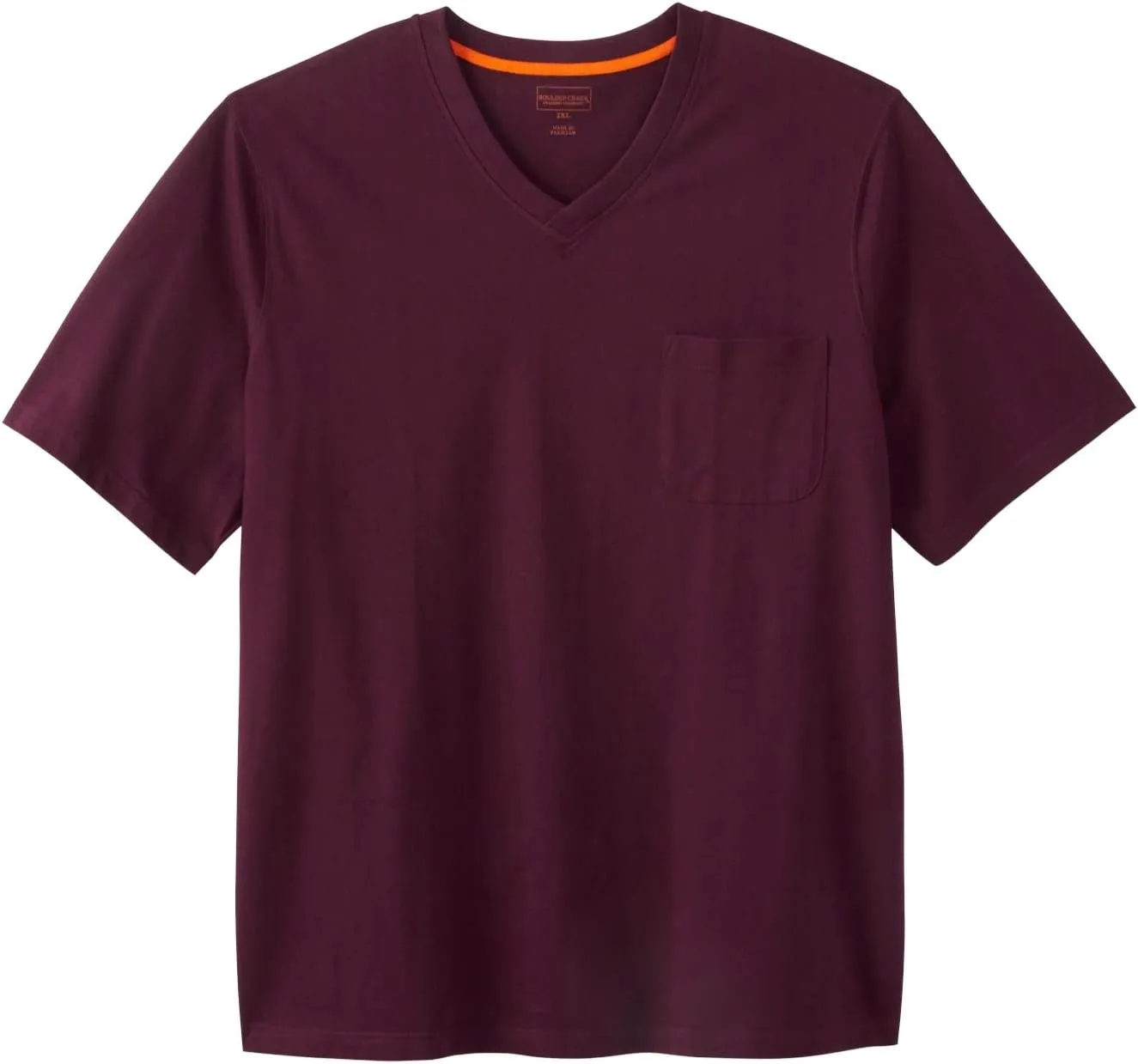 Boulder Creek by Kingsize Men's Big & Tall Heavyweight Pocket V-Neck Tee