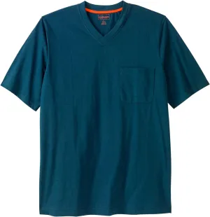 Boulder Creek by Kingsize Men's Big & Tall Heavyweight Pocket V-Neck Tee