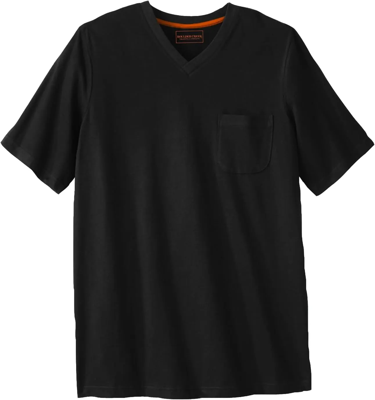 Boulder Creek by Kingsize Men's Big & Tall Heavyweight Pocket V-Neck Tee