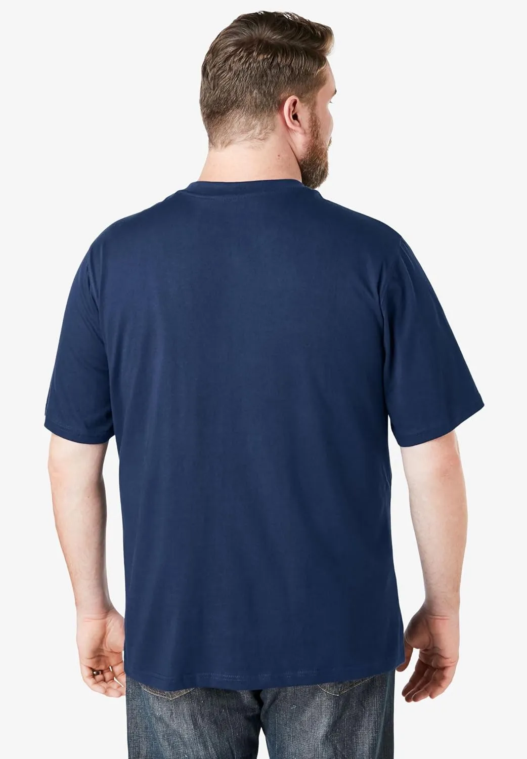 Boulder Creek by Kingsize Men's Big & Tall Heavyweight Pocket V-Neck Tee