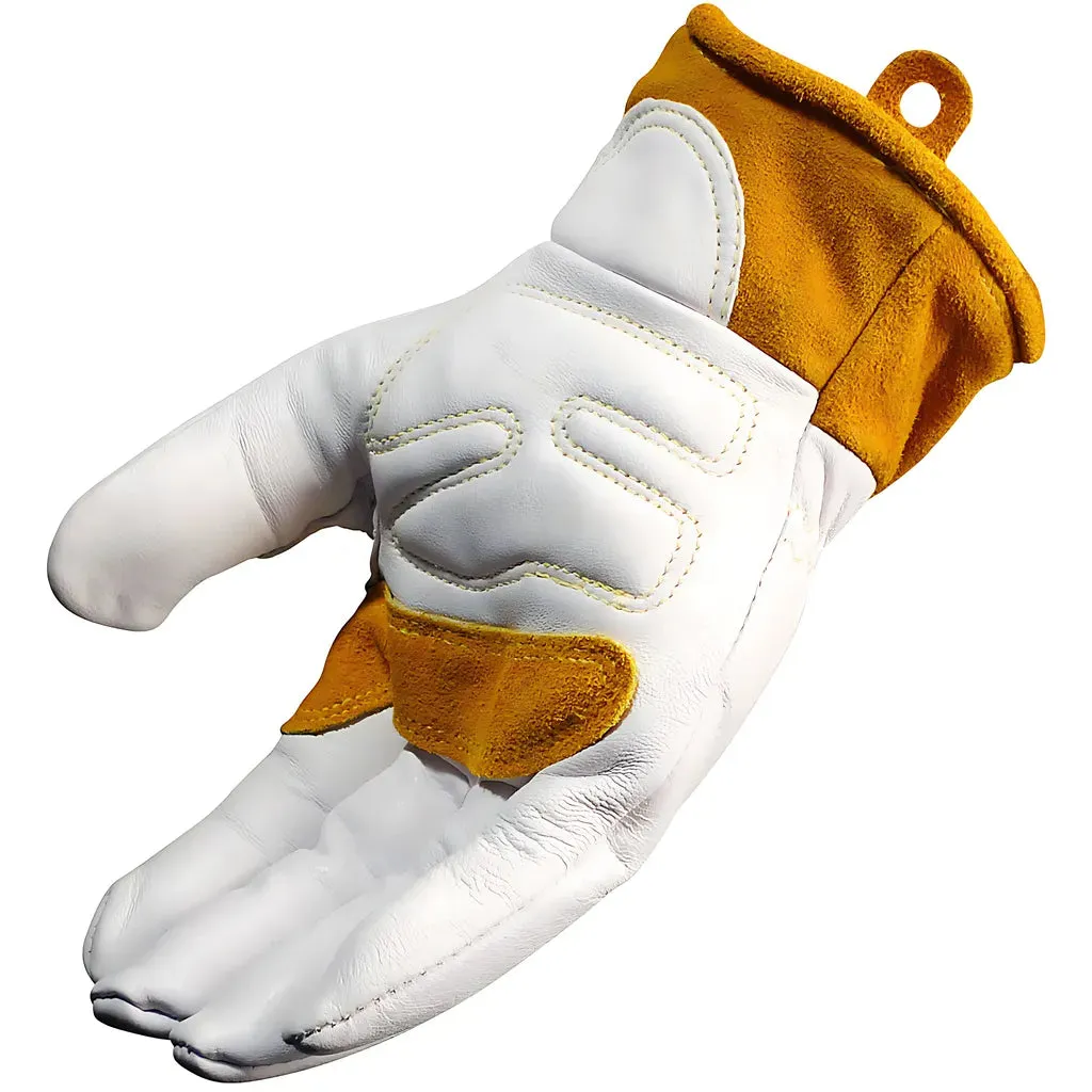Caiman 1871-3 Premium Goat Grain TIG/MIG Welder's Glove with Wool Insulated Back - Scalloped Cuff