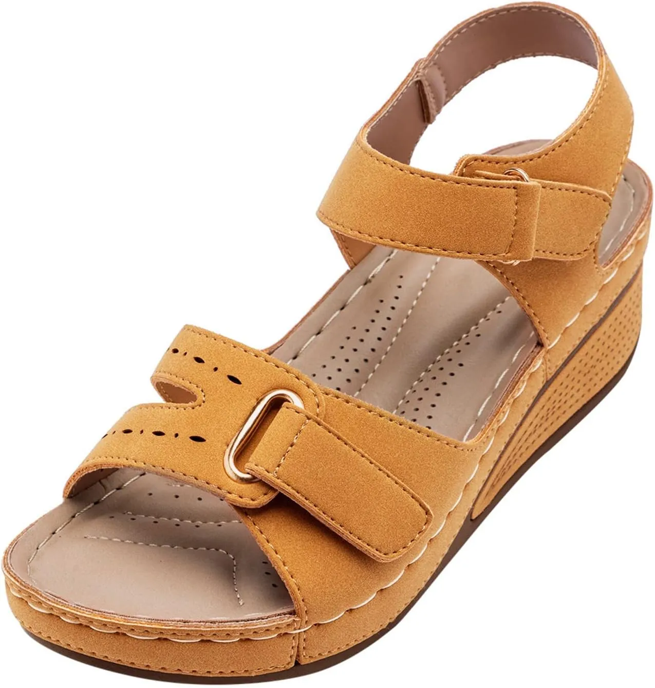Cathalem Orthopedic Sandals for Women, Womens Walking Sandals with Arch Support Sandals Women Dressy Summer Flat
