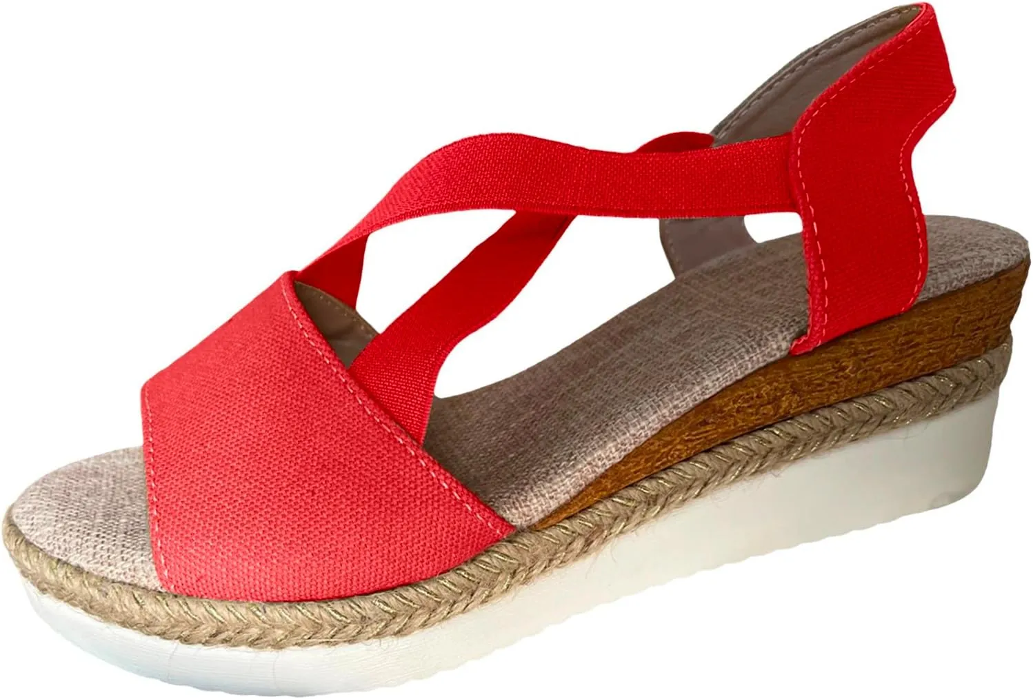 Cathalem Orthopedic Wedge Sandals for Women,Mid Heel Espadrille Sandals Platform Sandals Dressy Summer Fashion Comfortable Heels