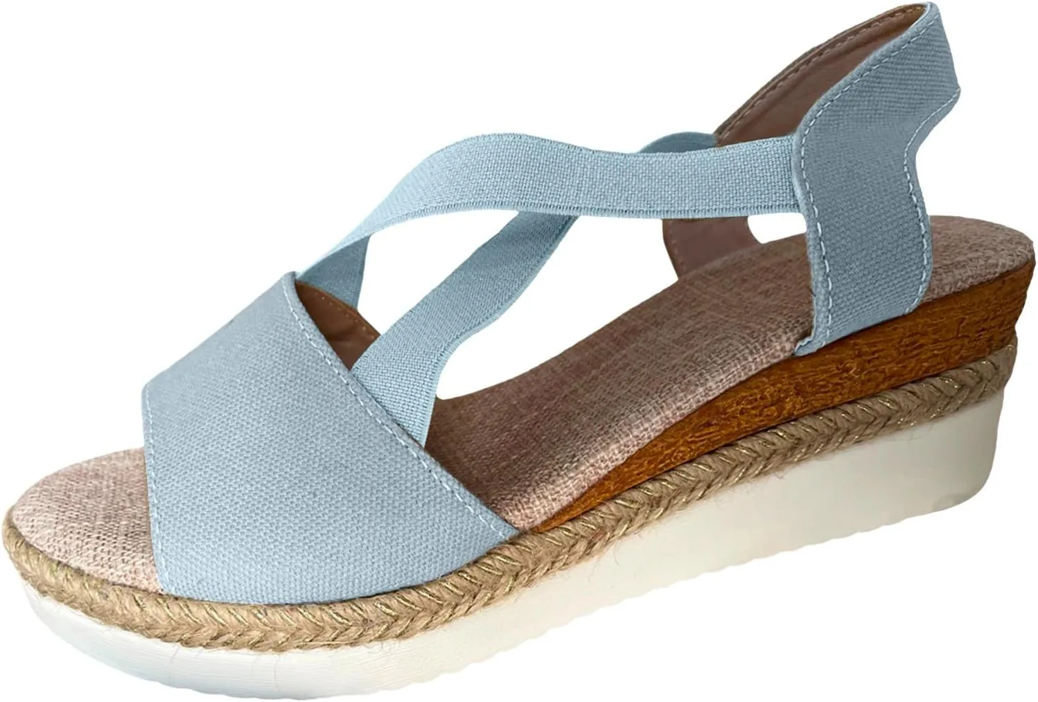 Cathalem Orthopedic Wedge Sandals for Women,Mid Heel Espadrille Sandals Platform Sandals Dressy Summer Fashion Comfortable Heels