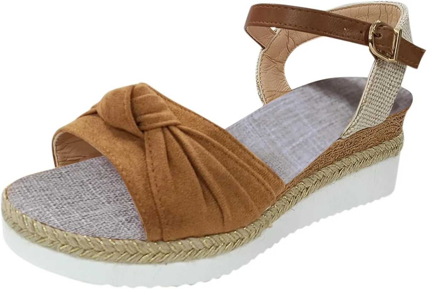 Cathalem Sandals for Women Summer Dressy,Orthopedic Platform Slip on Sandals with Arch Support Wedge Sandals Open Toe Causal Beach Sandals