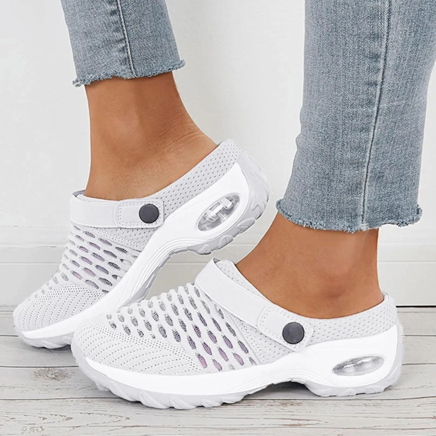 Cathalem Sandals Women Comfortable, Women's Orthopedic Clogs with Air Cushion Support to Reduce Back and Knee Pressure