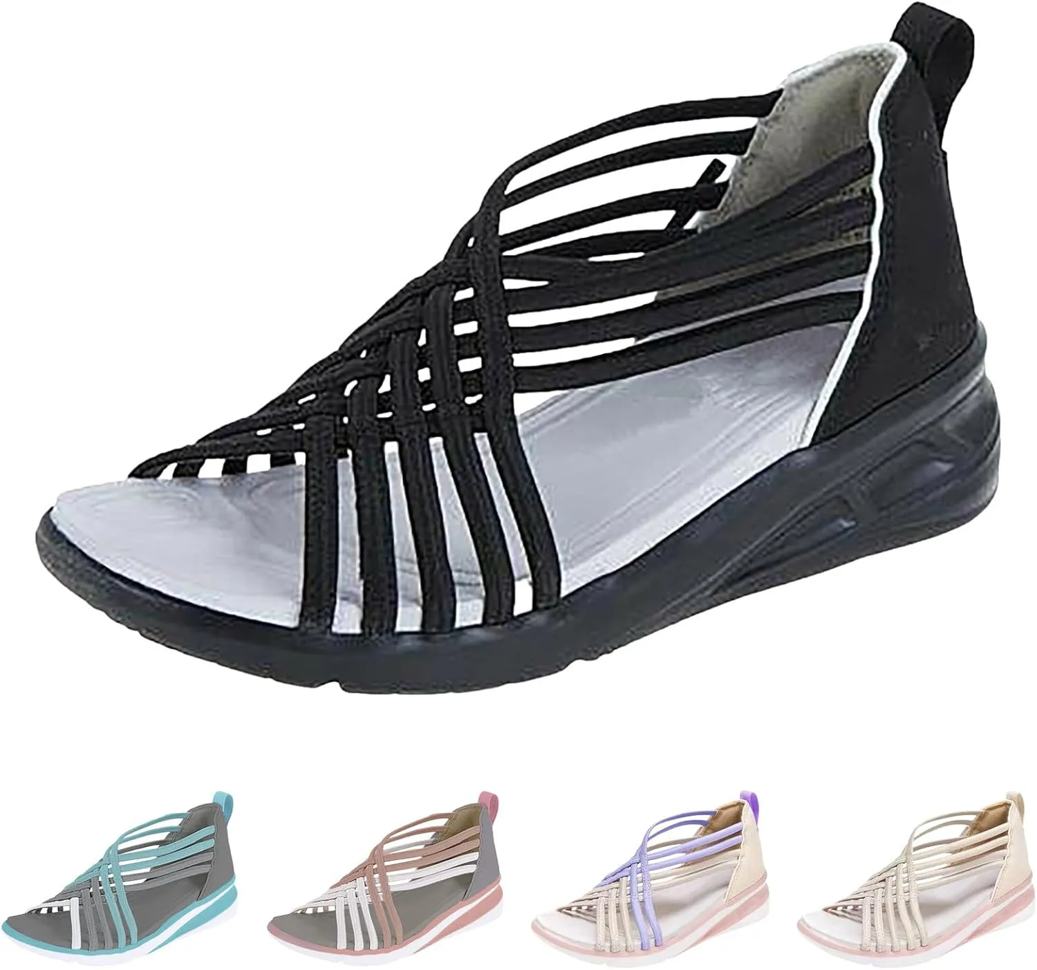 Cathalem Summer Sandals for Women 2024 Anti-Slip Premium Damping Sole Lightweight Breathable Orthopedic Sandals