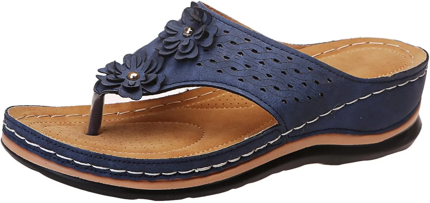 Cathalem Summer Sandals for Women 2024 Casual Strappy Low Wedges Sandals Open Toe Ankle Strap Platform Sandals Dress Shoes