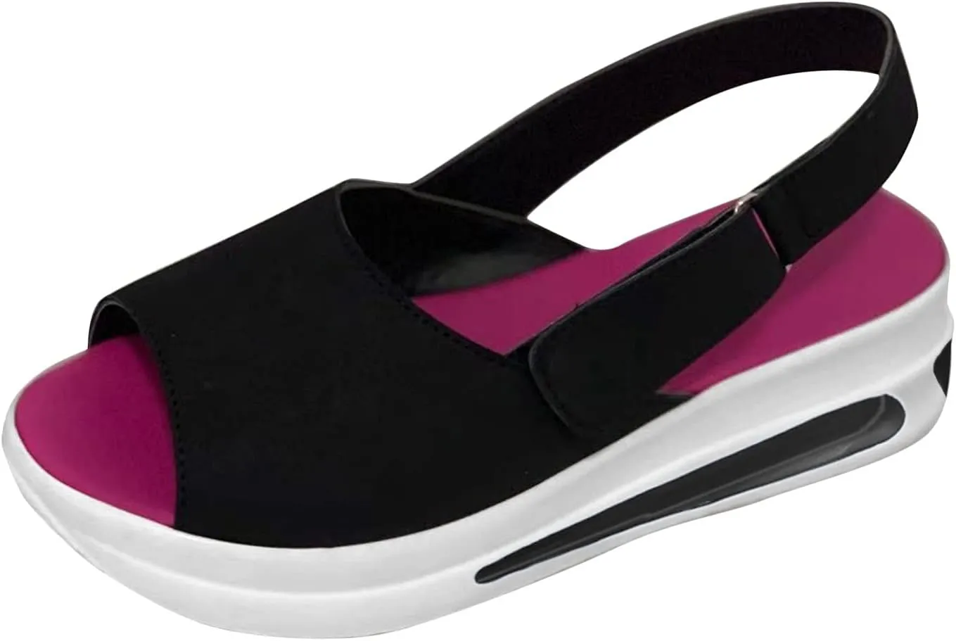 Cathalem Wedges Platform Sandals for Women,Women's Beach Casual Sandals Ankle Strap Buckle Open Toe Sandal Outdoor Sandals