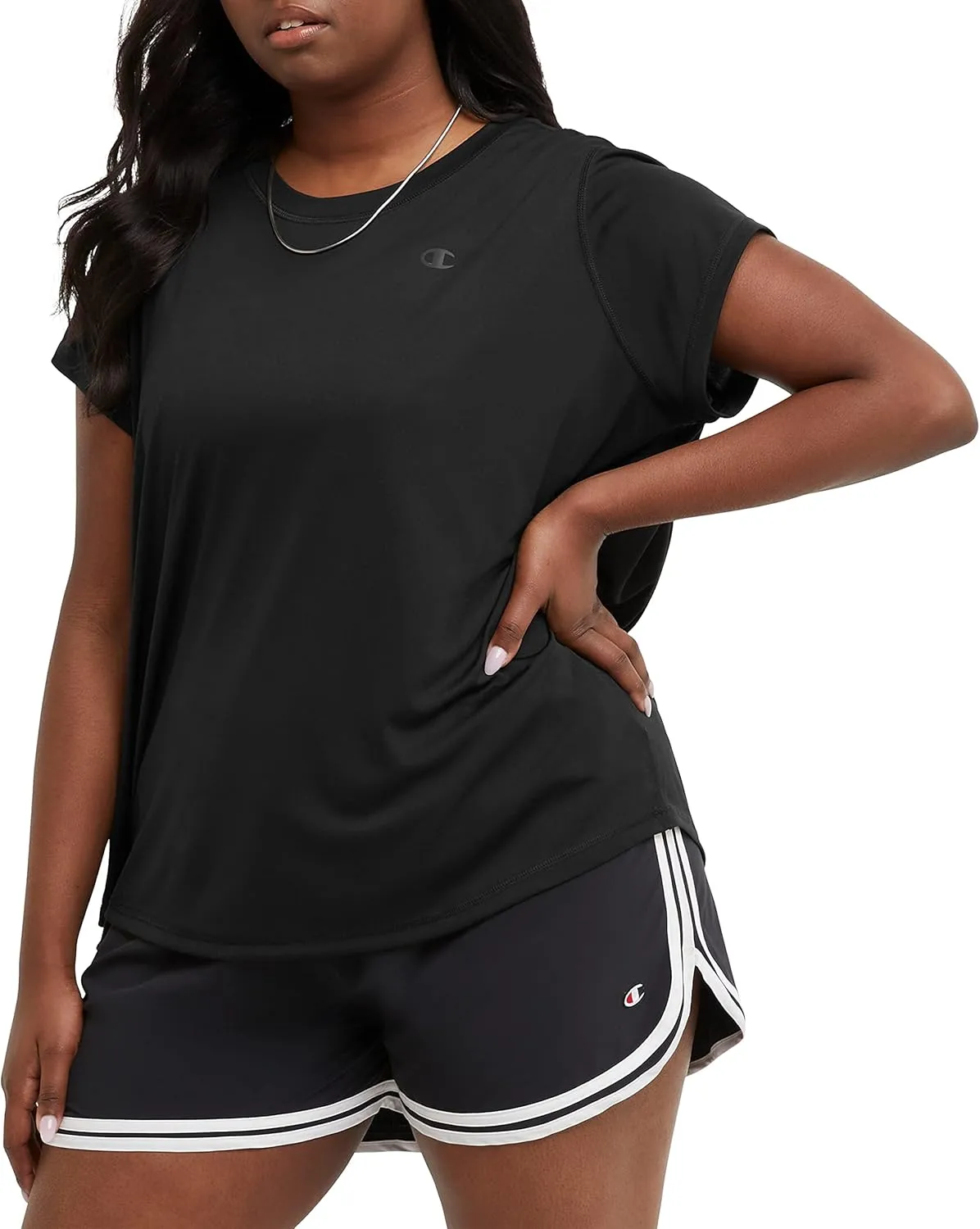 Champion Women'S Tshirt, Classic Sport, Moisture-Wicking Tshirt Athletic Top For Women Plus Size Available