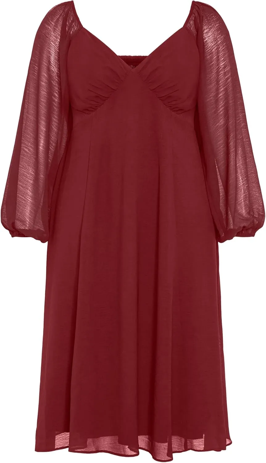 City Chic Women's Dress-Flirty Midi