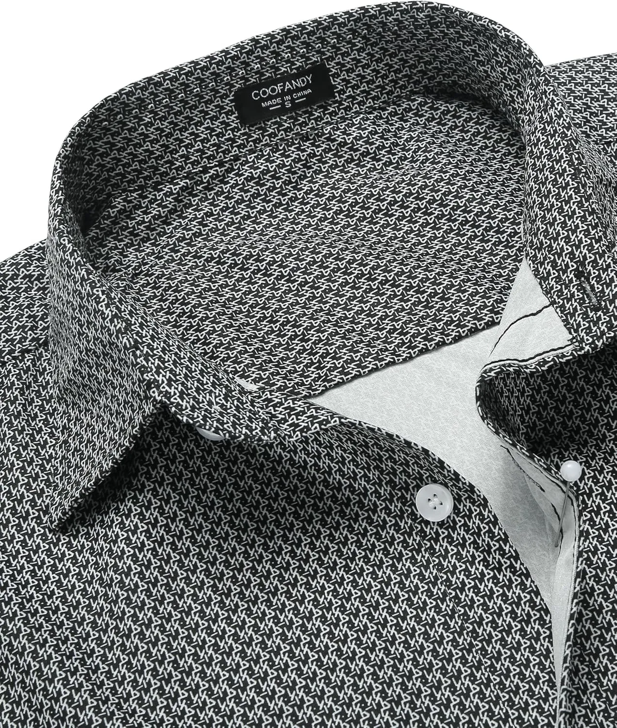 COOFANDY Mens Casual Button Down Shirts Long Sleeve Untucked Shirts for Men Stretch Dress Shirt