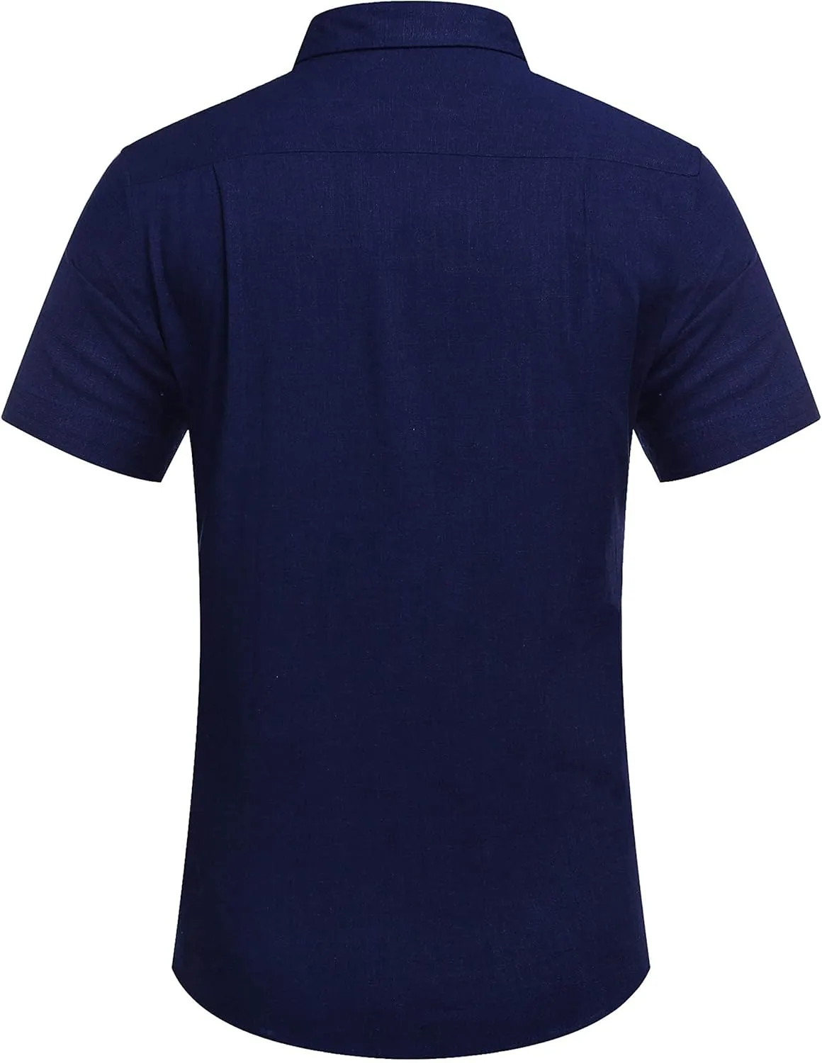 COOFANDY Men's Casual Button Down Shirts Short Sleeve Linen Shirts Summer Beach Dress Shirt