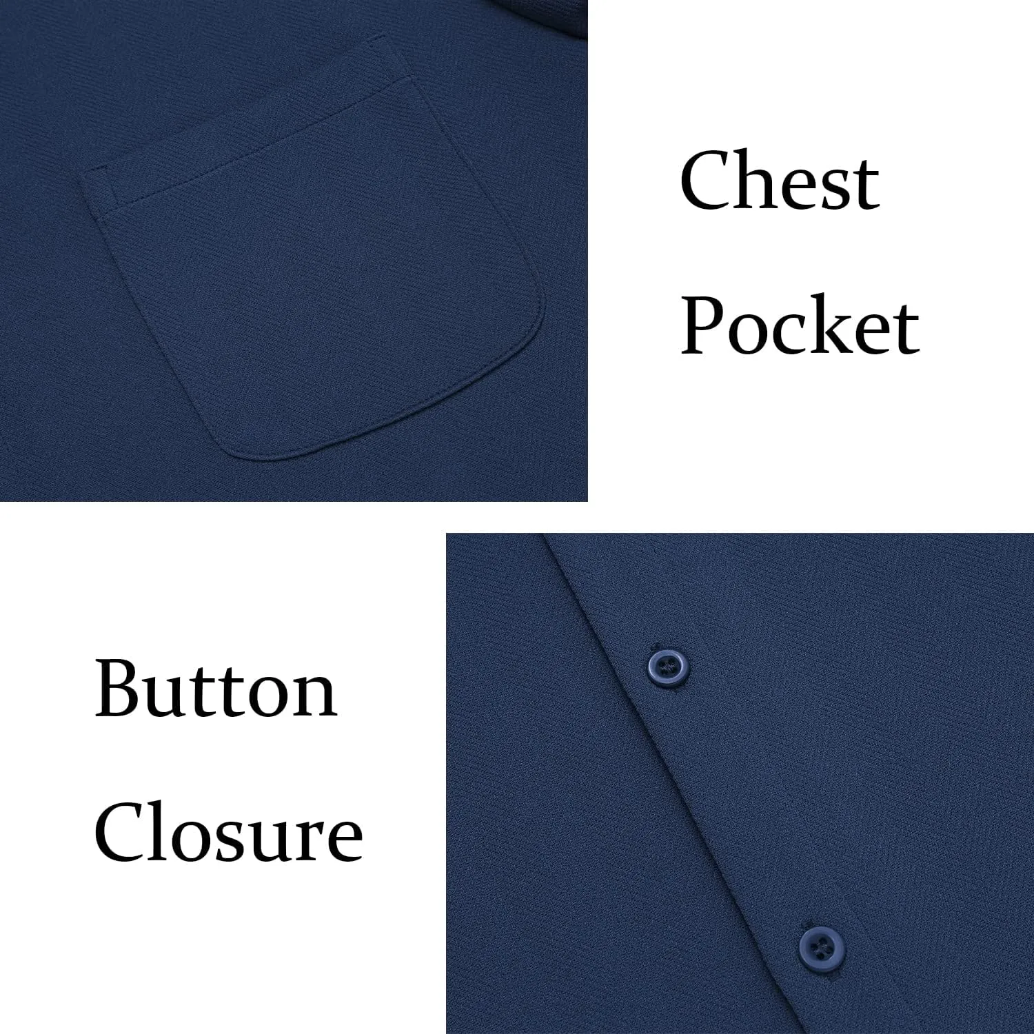 COOFANDY Men's Casual Button Down Shirts Short Sleeve Regular Fit Untucked Dress Shirts Knit Textured