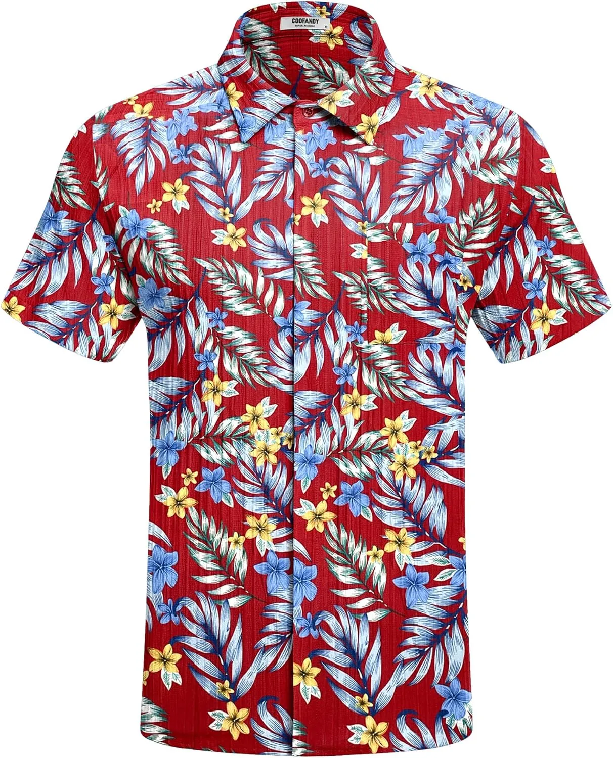 COOFANDY Mens Casual Shirts Short Sleeve Button Down Shirts Fashion Textured Summer Beach Shirt