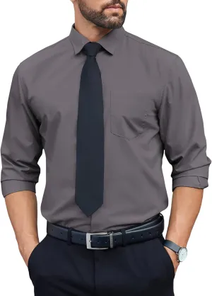 COOFANDY Mens Dress Shirts Long Sleeve Wrinkle Free Button Down Shirts Formal Business Shirt