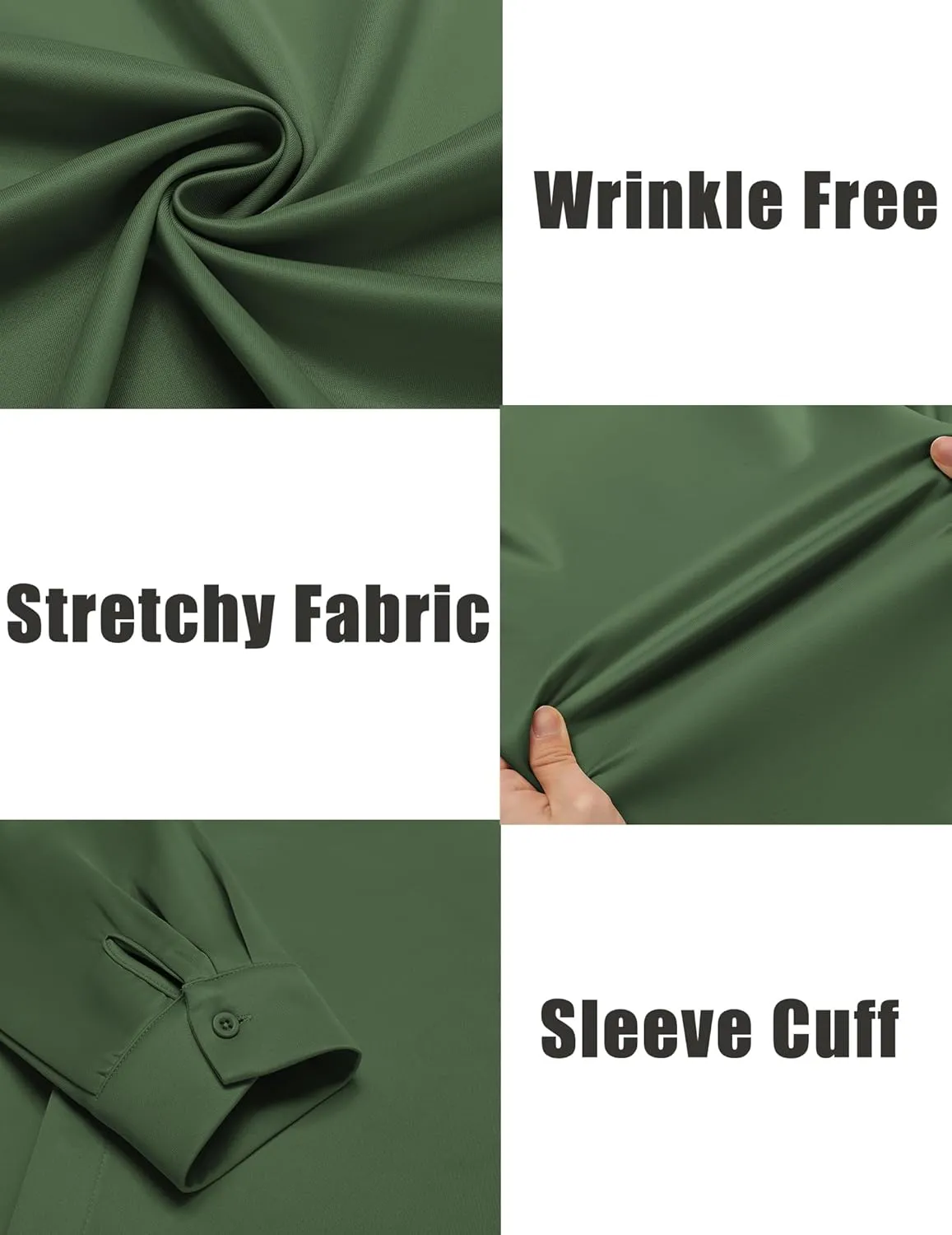 COOFANDY Men's Long Sleeve Wrinkle Free Shirts Casual Button Down Shirts Untucked Dress Shirt