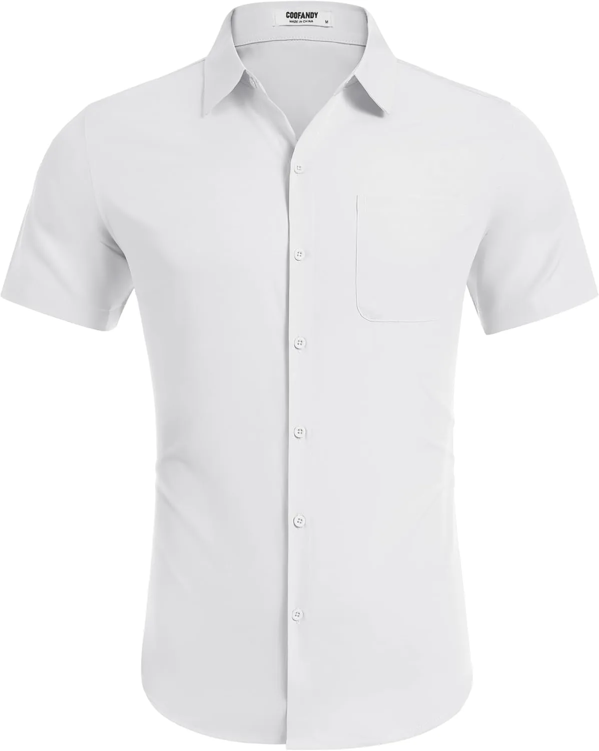 COOFANDY Mens Short Sleeve Dress Shirts Button Down Shirts Regular Fit Business Casual Shirt with Pocket
