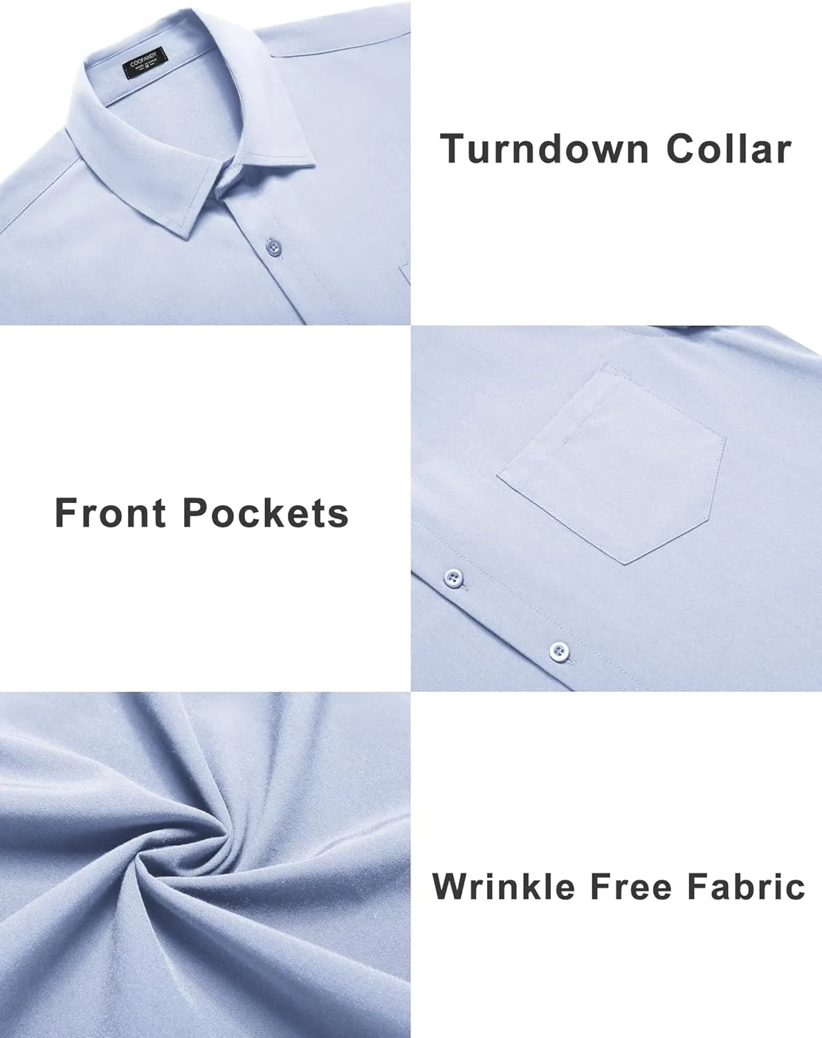 COOFANDY Mens Short Sleeve Shirts Casual Button Down Shirts Summer Beach Shirt Wrinkle Free